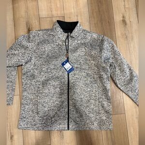 Women’s Gray zip up sweater. NEW with tags